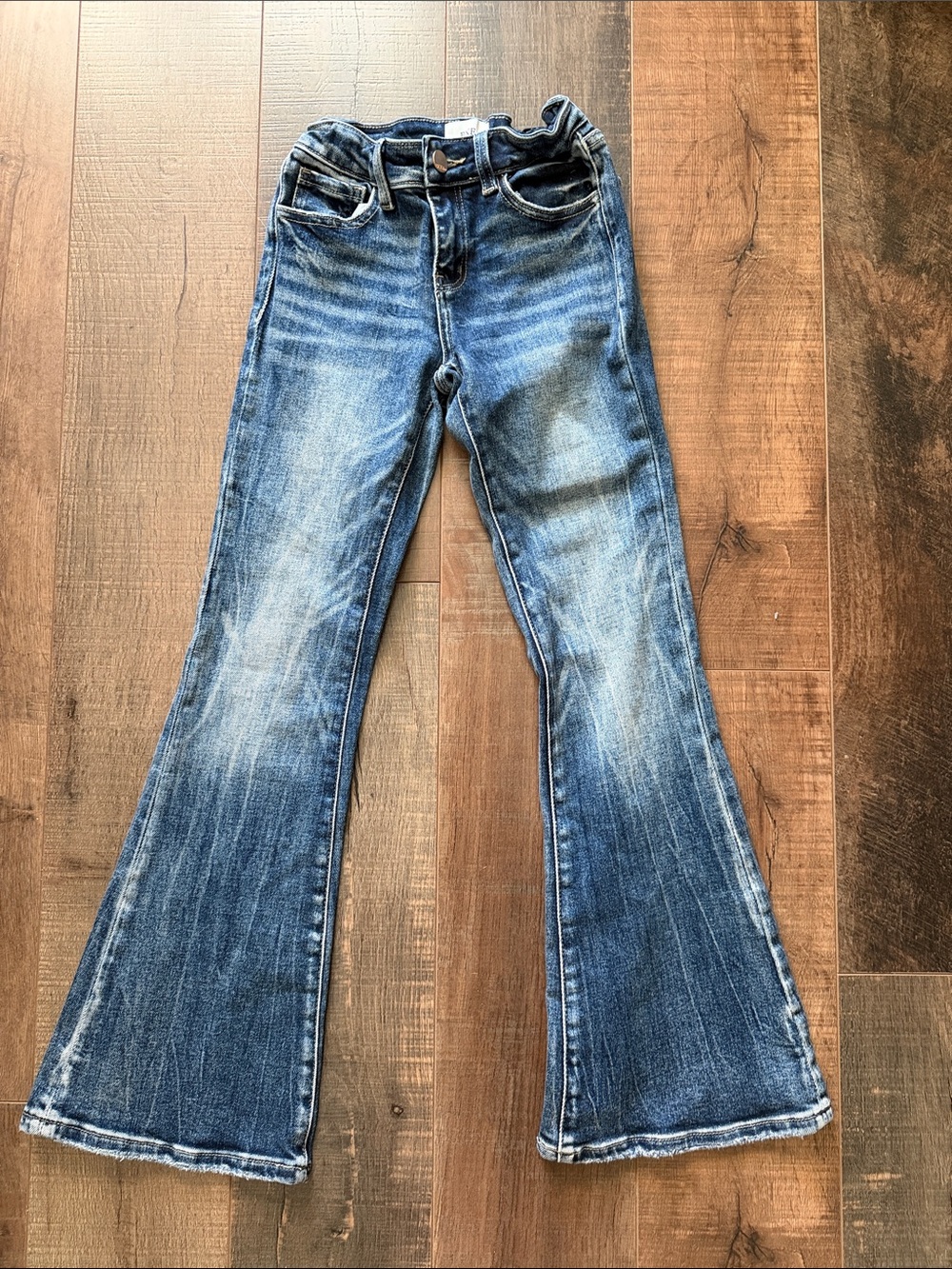 BKE Kids Dark Blue Faded Flare Jeans